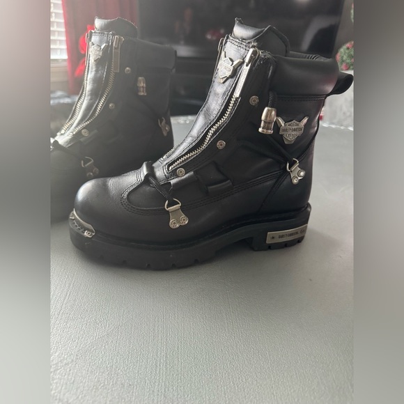 Harley Davidson Motorcycle double zipper Women’s Boots - Picture 3 of 11